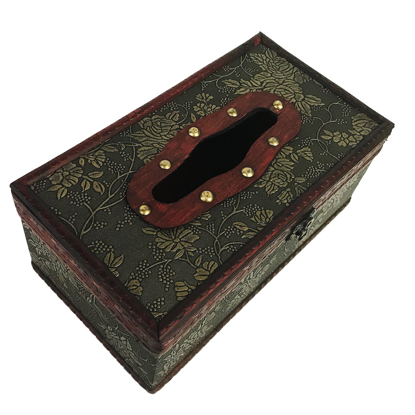 Allgala Medium Antique Wooden Jewelry Treasure Keepsake Box 2-PC Set-HD90206
