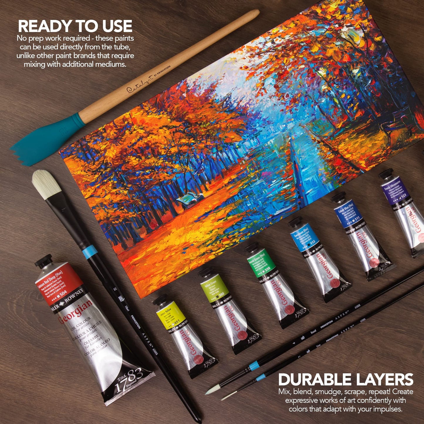Daler Rowney Georgian Oil Paint Peach Pink 225ml Tube - Art Paints for Canvas Paper and More - Oil Painting Supplies for Artists and Students - Artist Oil Paint for Any Skill Set