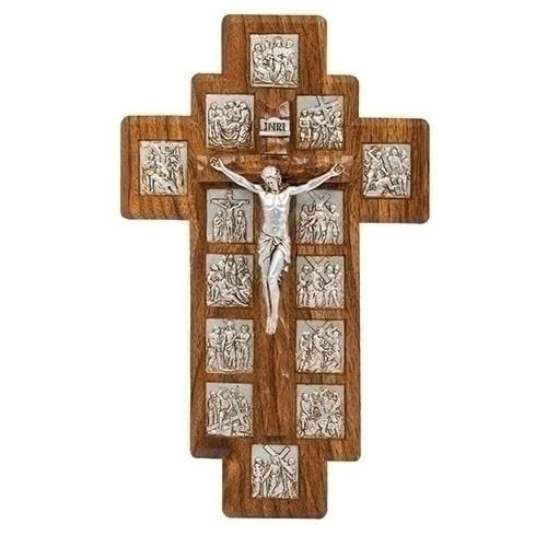 Joseph's Studio by Roman, Cross and Crucifix Collection, 14" H Stations of The Cross, Home Décor, Devout Gift, Prayerful Inspiration (8x1x14)