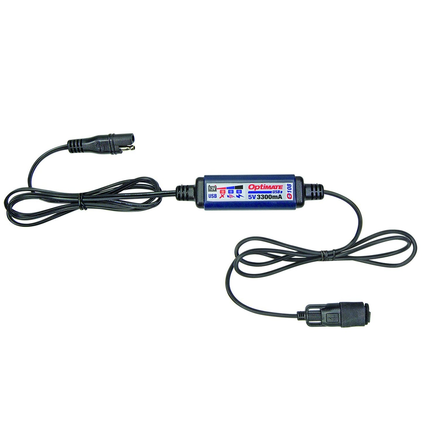 OptiMate USB O-100 - 1000mA USB charger with battery auto protect off, SAE, compact size.