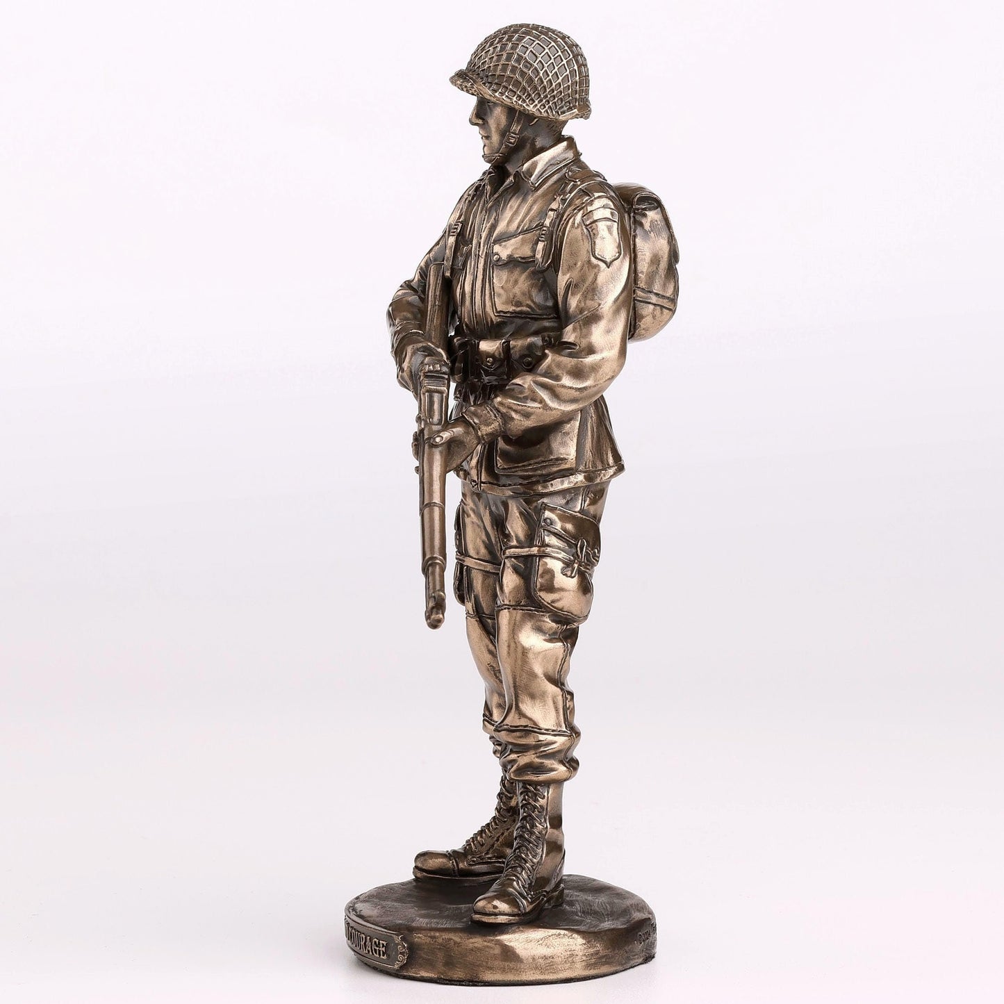 Veronese Design 5 3/4 Inch Honor and Courage US Army Cold Cast Resin Bronze Finish Military Sculpture