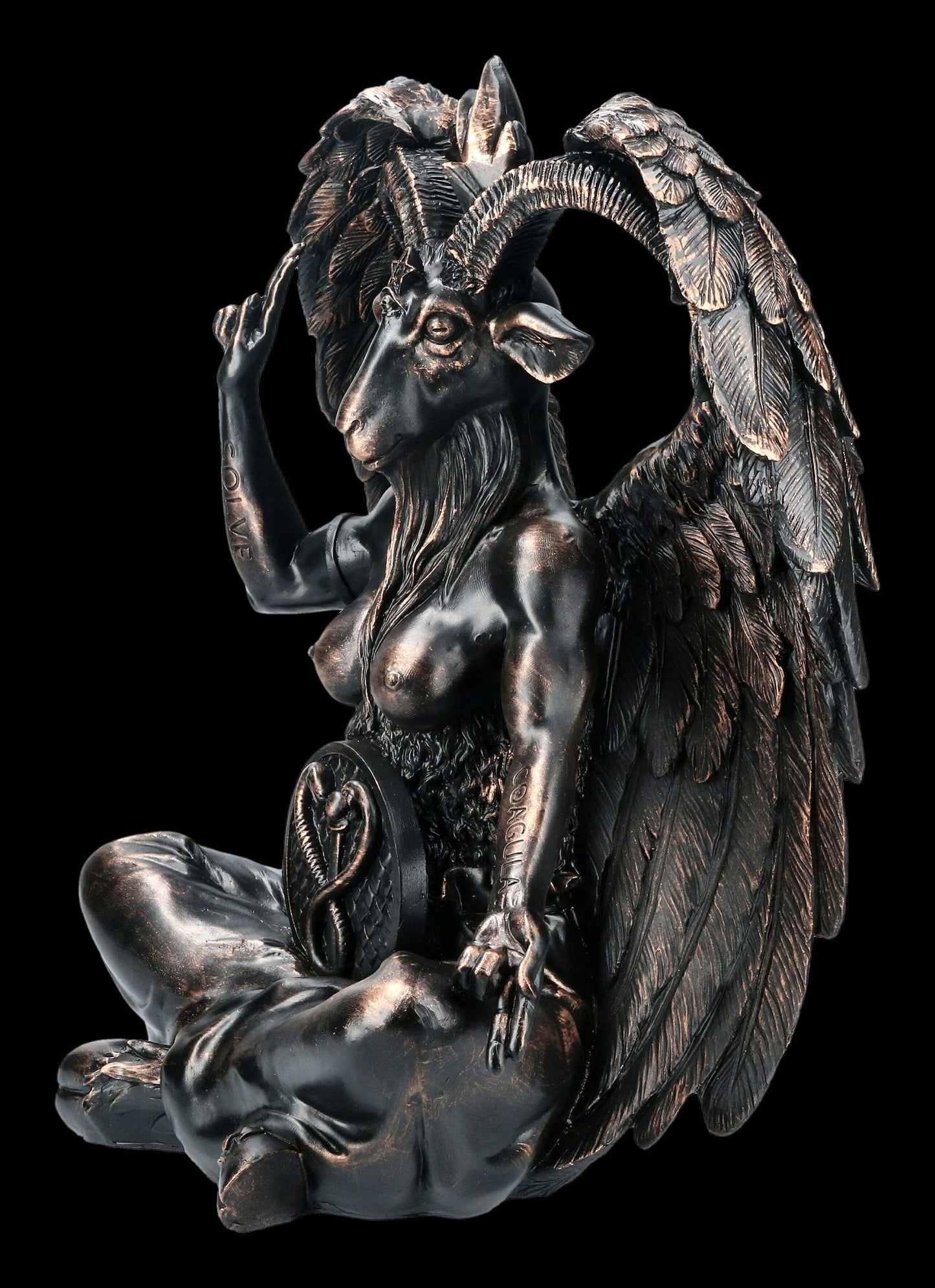 Pacific Giftware Large Seated Baphomet Lucifer Satanic Demon Goat of Mendes Pagan Statue 16 inches