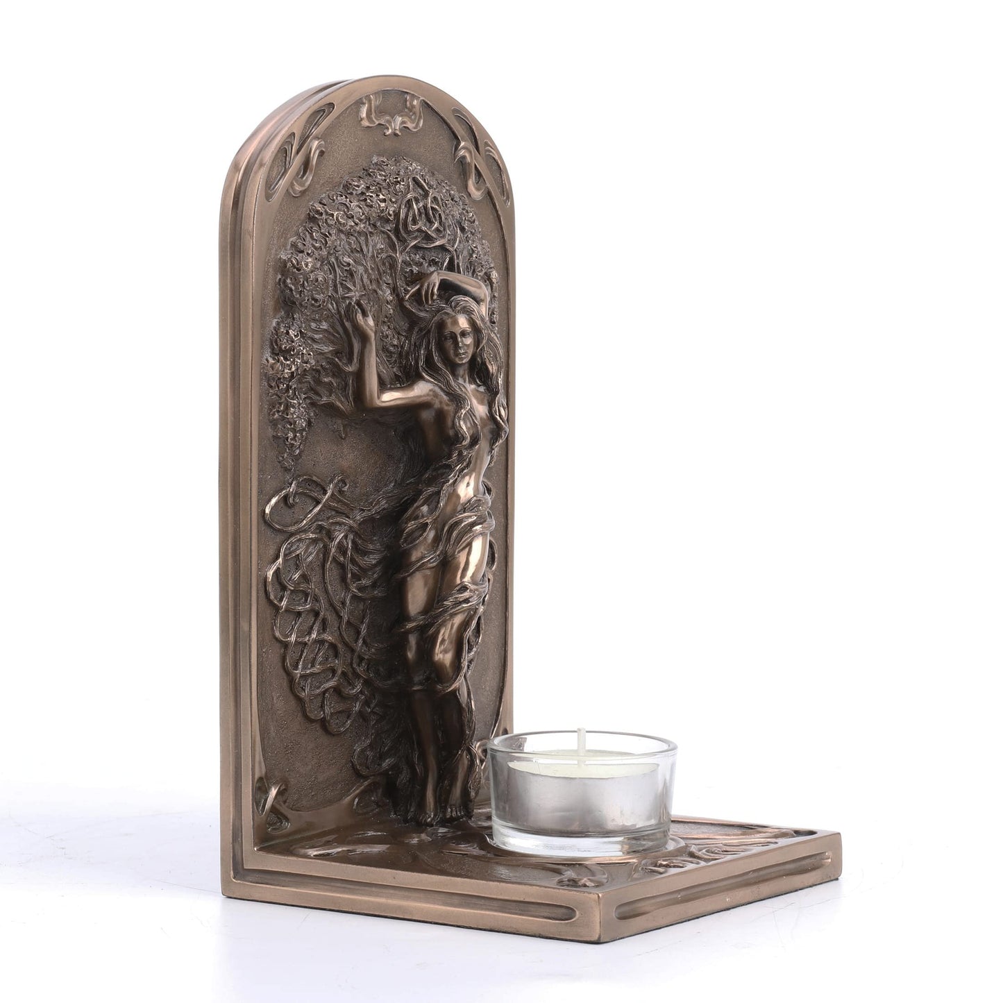 Earth Life Magic Tree of Life Tealight Candle Holder by Selina Fenech Cold Cast Resin Antique Bronze Finish