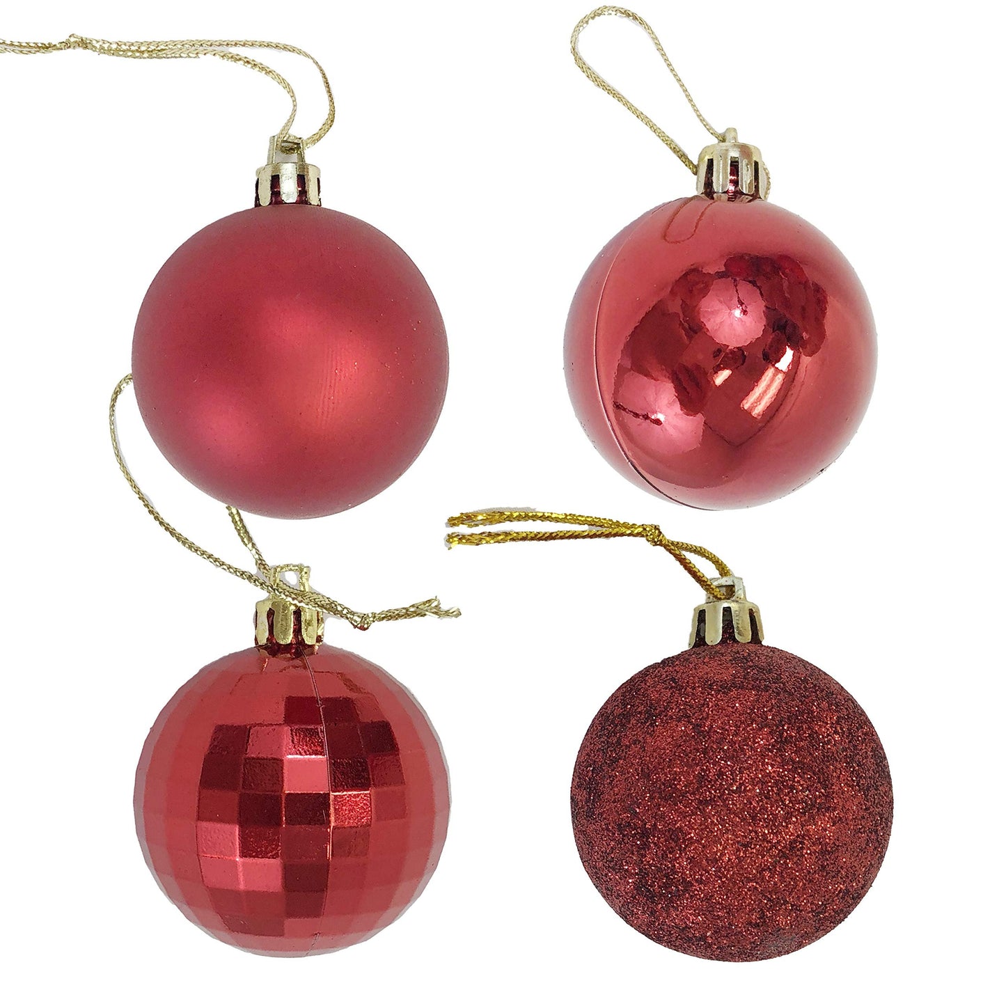 allgala 36 PK 2 Inch (5CM) Christmas Ornament Balls for Xmas Tree-4 Style-