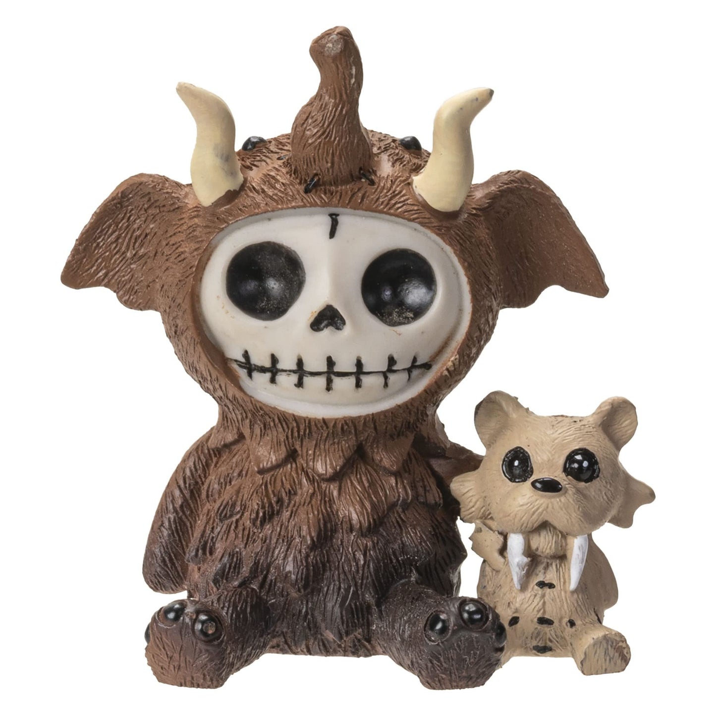 Furrybones Warren Decorative Skeleton Dressed in a Wooly Mammoth Costume A Decorative Skull Figurine with a Touch of Cuteness