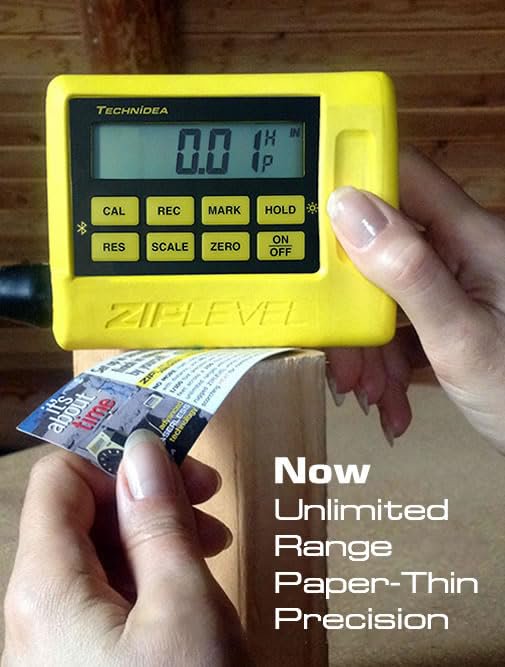 ZIPLEVEL PRO-2030 High Precision Altimeter for No Line-of-Sight, No Distance Error, Bubble-Free Leveling Tool, Includes Unipod, Protective Boot, Anchoring Stakes, and User Guide