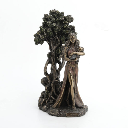 Danu Irish Triple Goddess of The Tuatha De Danann Bronze Finish Statue