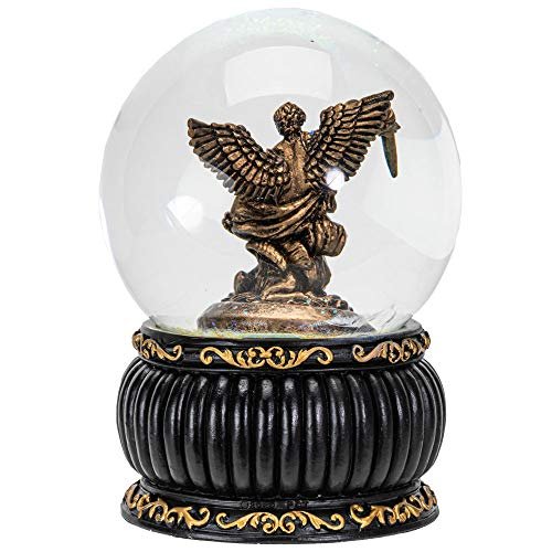 SUMMIT COLLECTION Saint Michael The Archangel Guardian Protector San Miguel Water Globe 100mm Christian Collectible