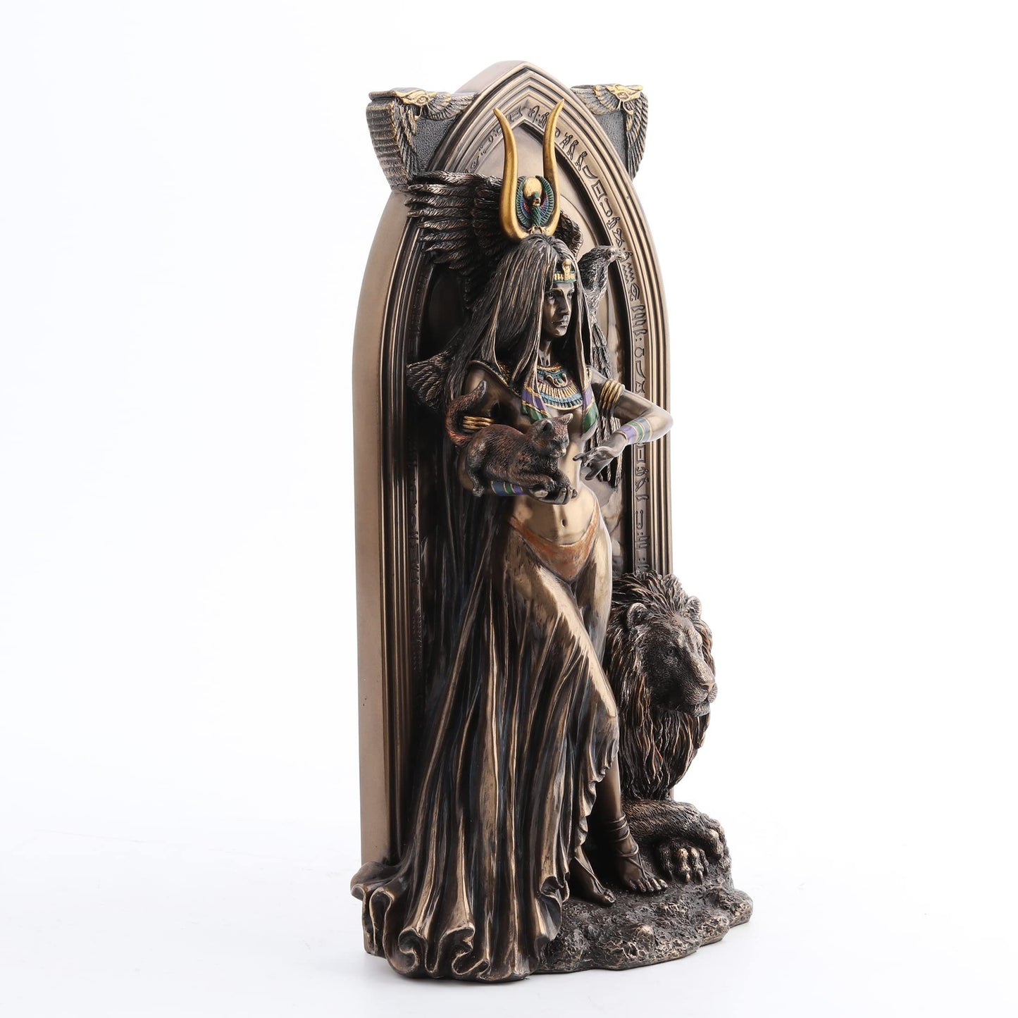 Veronese Design 10 5/8 Inch The Priestess Egyptian Goddess Resin Statue Bronze Finish