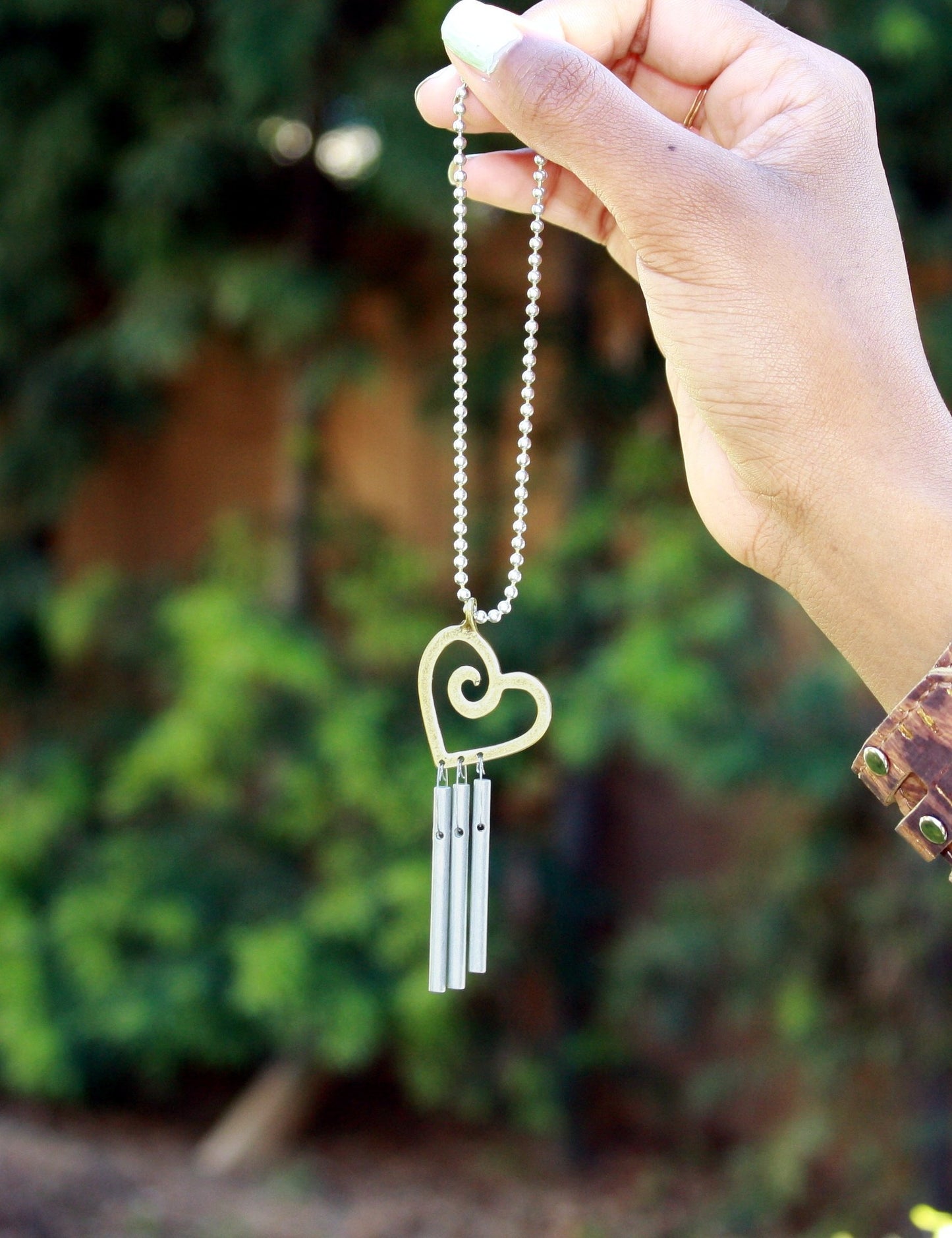 Jacob's Musical Car Charm, Heart, Mini Wind Chime