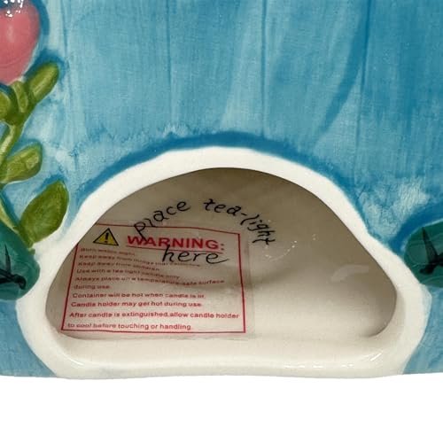 Blue Sky Clayworks Hello Kitty Floral Garden Flower Shop Candle House, 7.75-inch Height, Holiday Decoration, Red, 23279