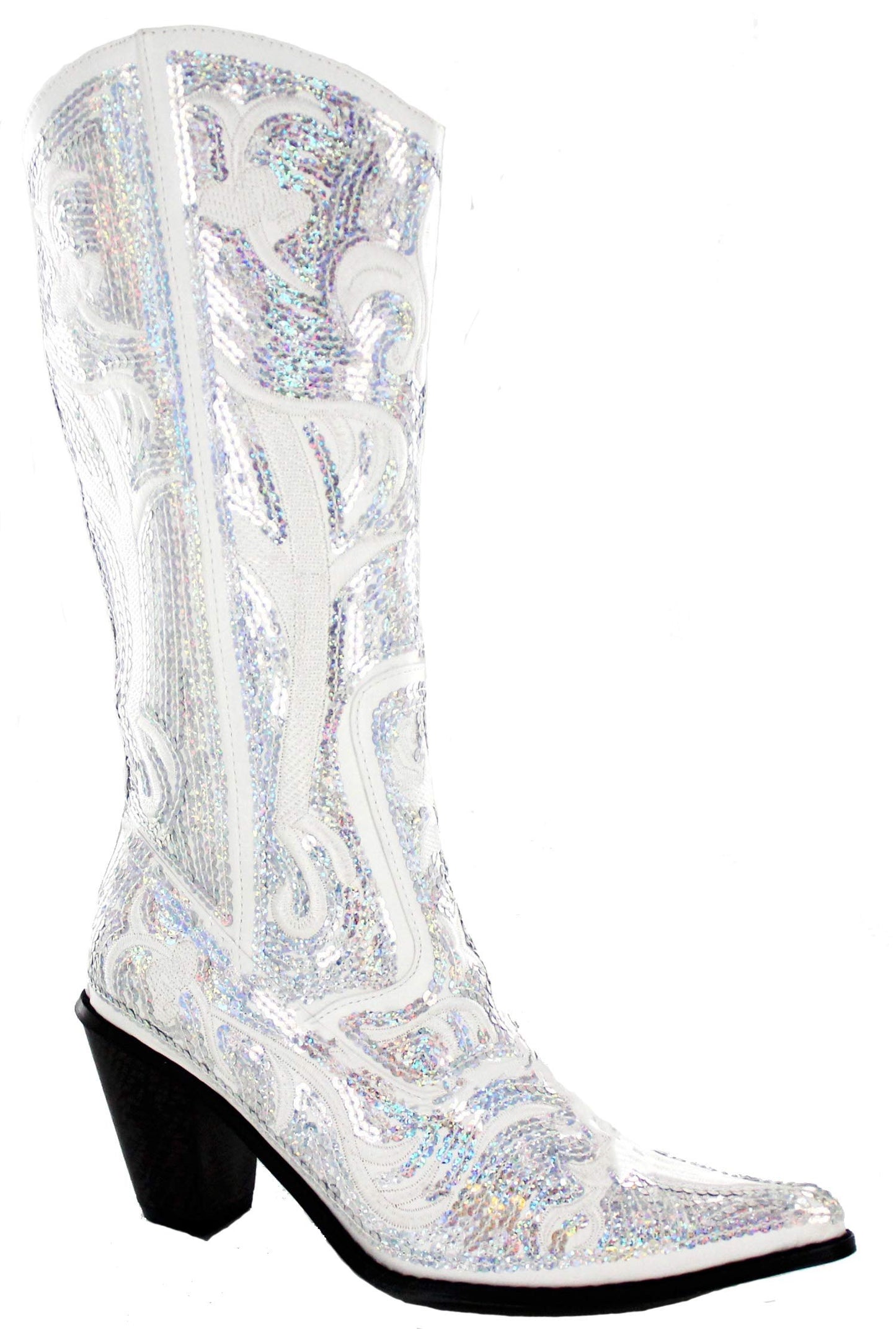 Helen's Heart Bling Boots LB-0290-12 (7, Silver)