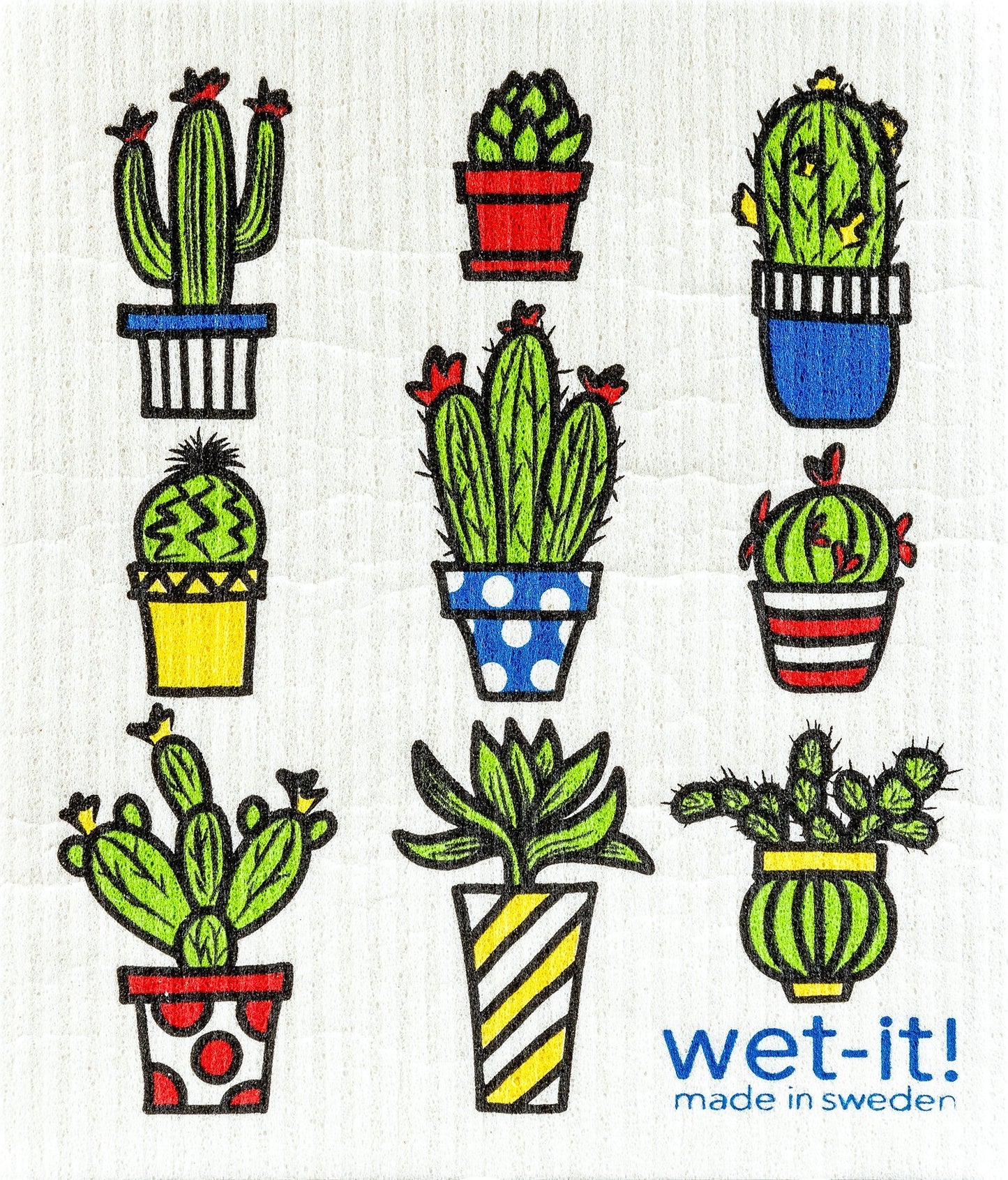 Wet-It! Swedish Dishcloth States – Reusable Paper Towels, Highly Absorbent & Biodegradable Dish Cloths, Non-Scratch, Durable, Machine Washable Cleaning Towels