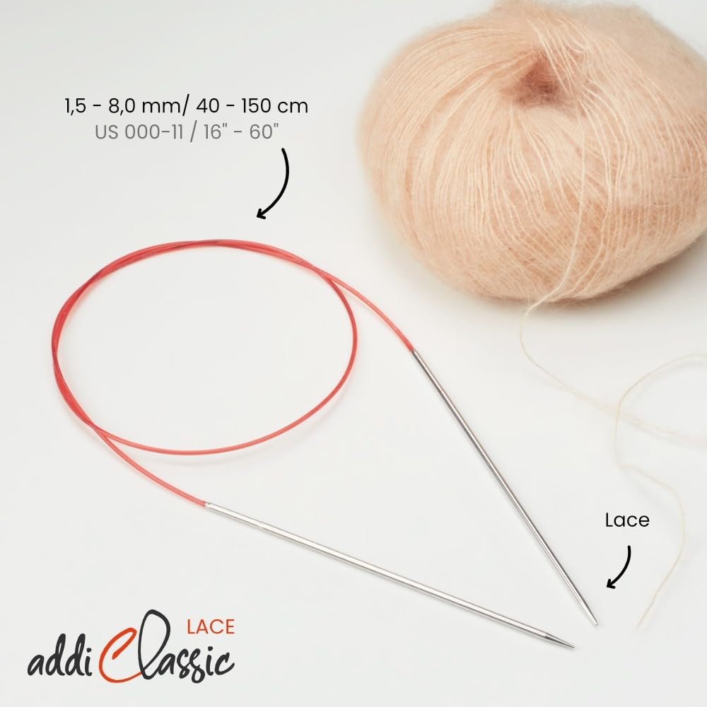 Addi Skacel Turbo Sock Rockets Circular Needles 16, 3.75 mm US Size 5