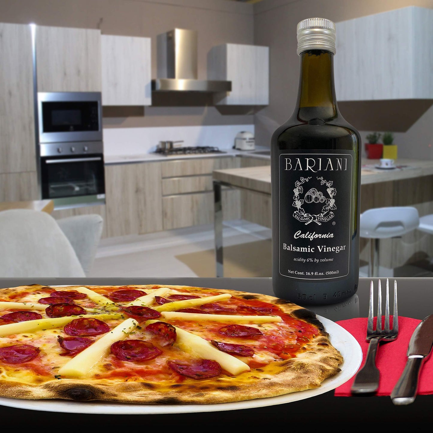 Bariani Organic Balsamic Vinegar of California 16.9 fl.oz - Natural and Semi-Sweet