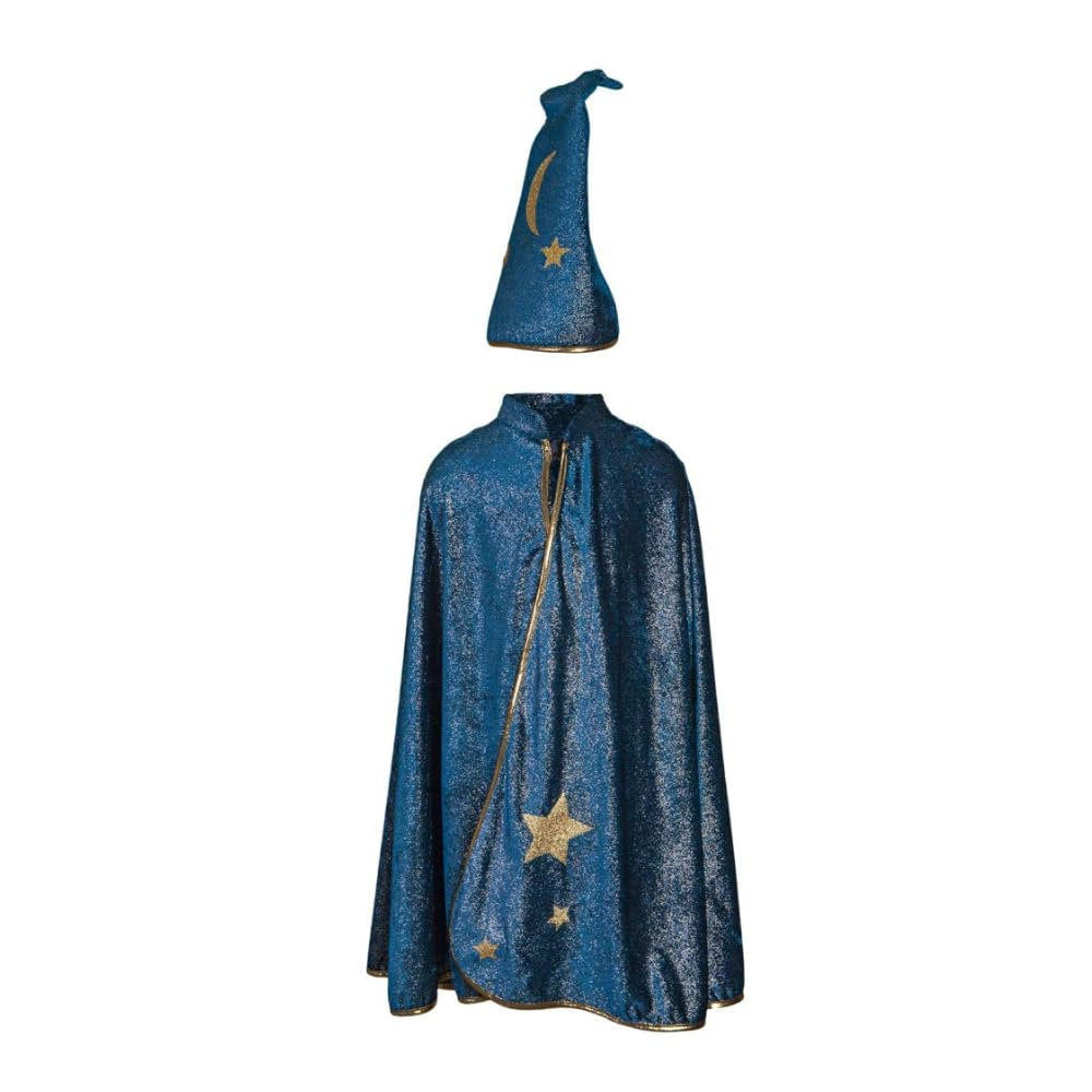 Great Pretenders Starry Night Wizard Costume for Kids – Cape & Hat Set for Dress-Up, Pretend Play & Halloween