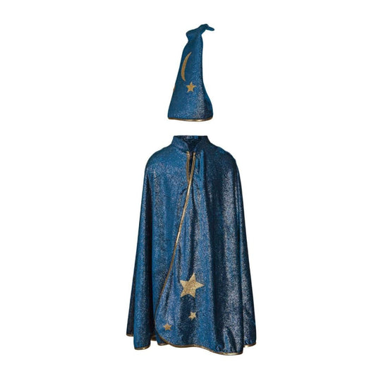 Great Pretenders Starry Night Wizard Costume for Kids – Cape & Hat Set for Dress-Up, Pretend Play & Halloween