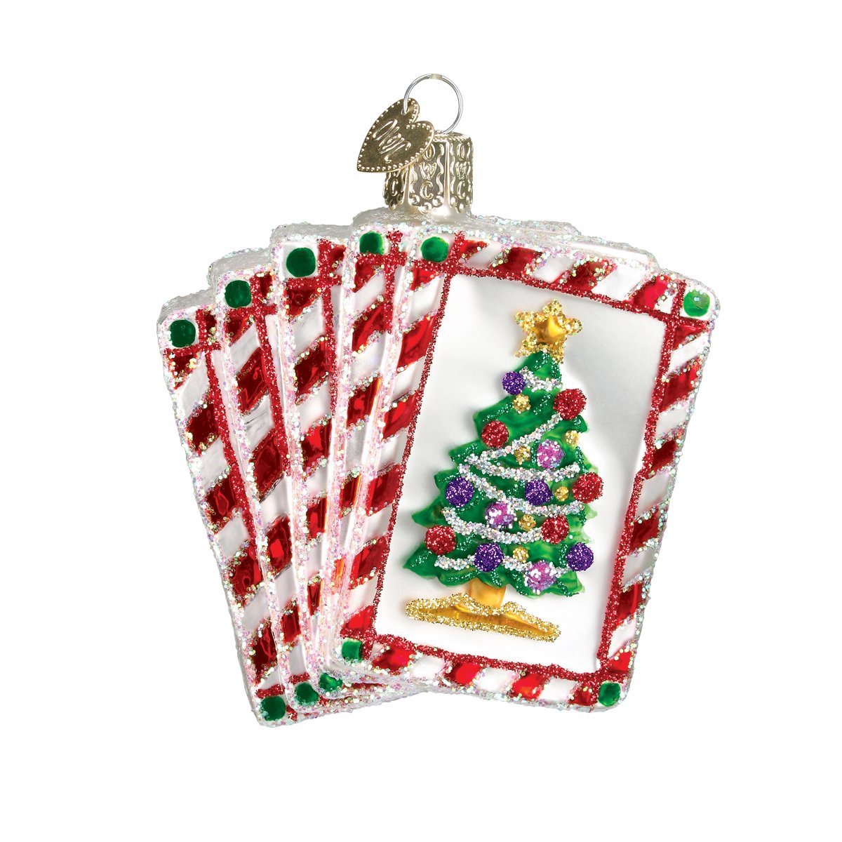 Old World Christmas Ornaments: Vegas Baby Glass Blown Ornaments for Christmas Tree, Royal Flush (44035)
