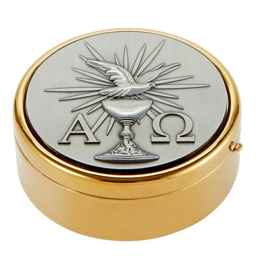 Christian Brands J1575 Dove Alpha Omega Hospital Pyx, 3.25-inch Diameter