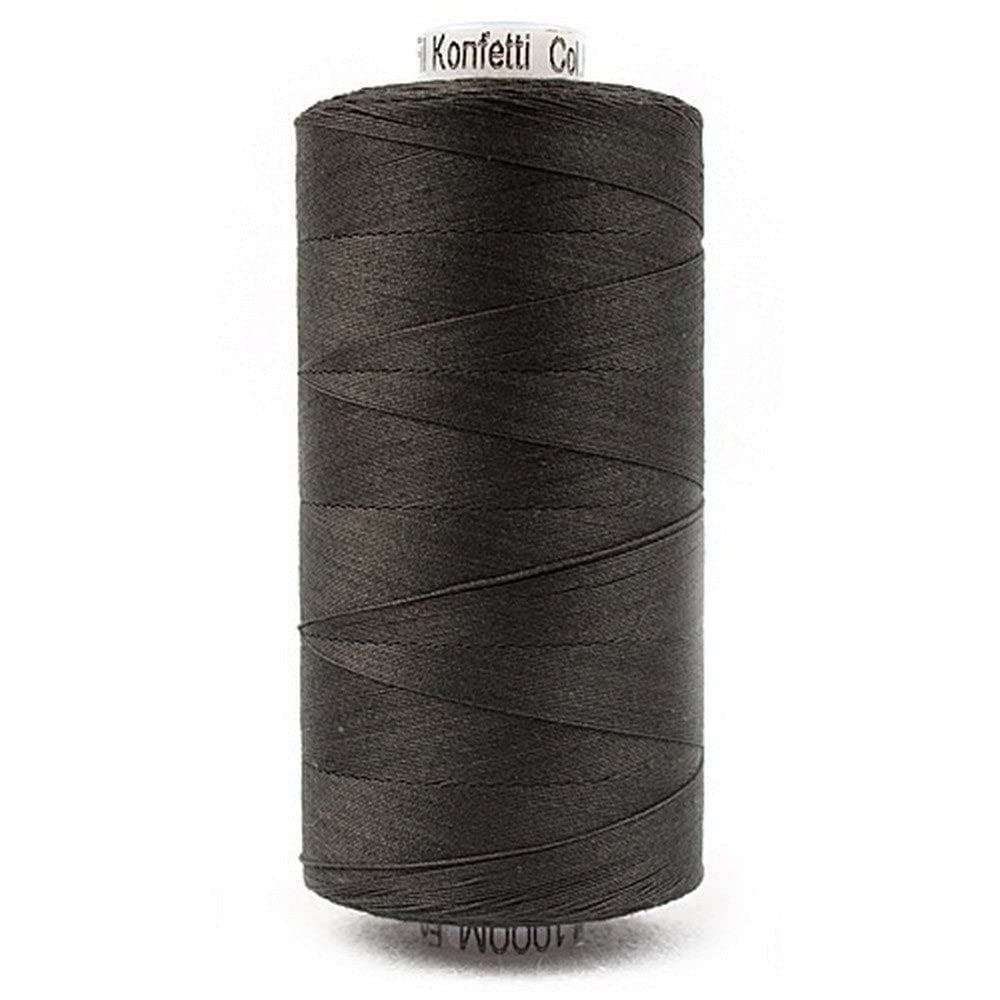 WonderFil Specialty Threads Konfetti Thread Black, 50wt double gassed Egyptian cotton
