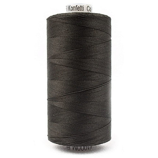 WonderFil Specialty Threads Konfetti Thread Black, 50wt double gassed Egyptian cotton