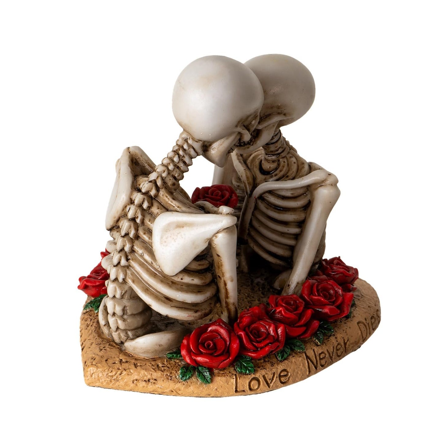 Pacific Giftware Til Death Do Us Part Skeleton Couple Figurine Love Never Dies Rose Statue Ideal for Wedding or Gothic Home Decor 4.3" Tall