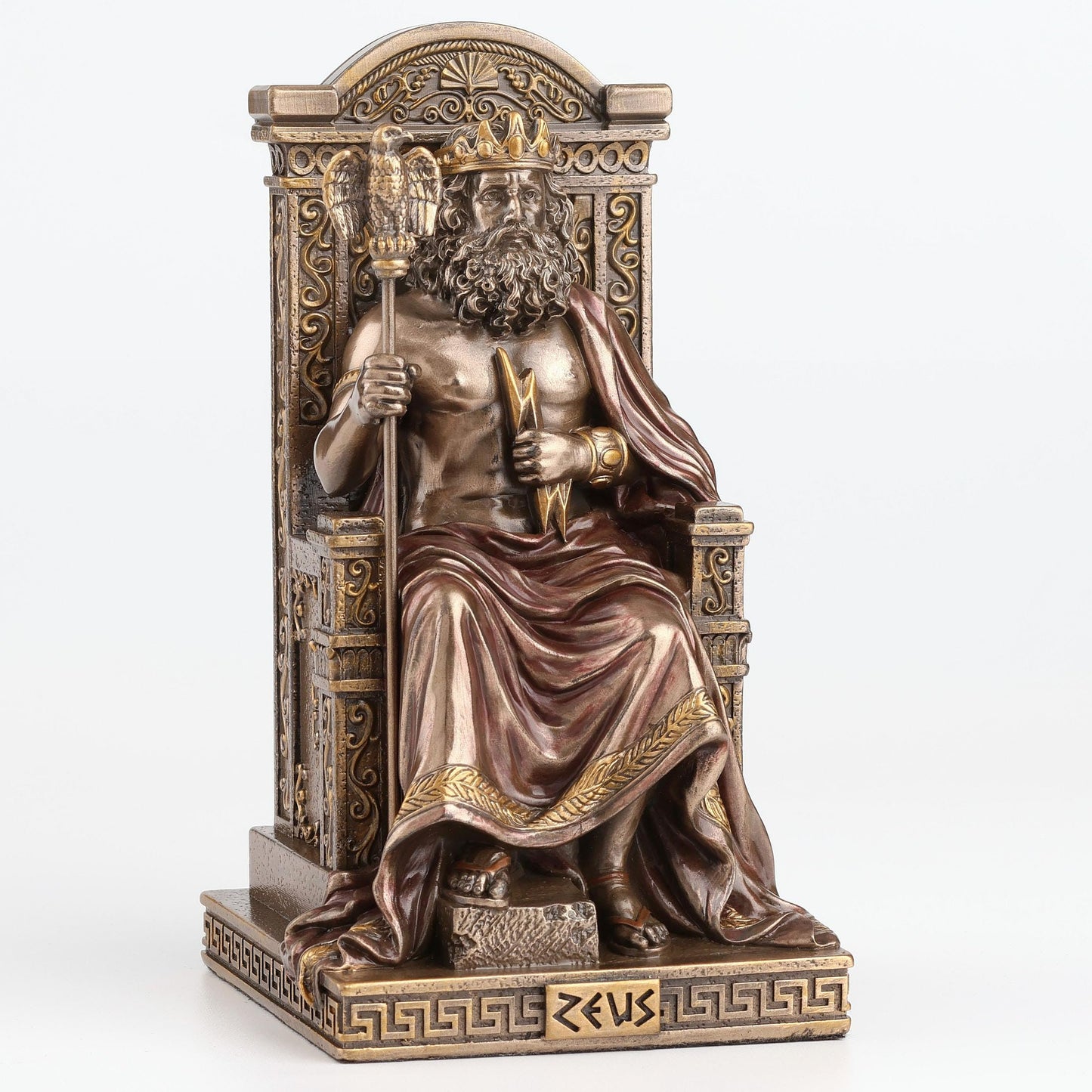 Veronese Design 6 1/8 Inch Greek God Zeus Cold Cast Resin Bronze Finish Sculpture