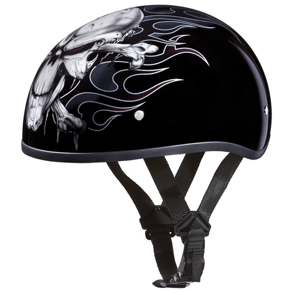 Daytona Helmets Half Skull Cap Motorcycle Helmet – DOT Approved [Graphics]…