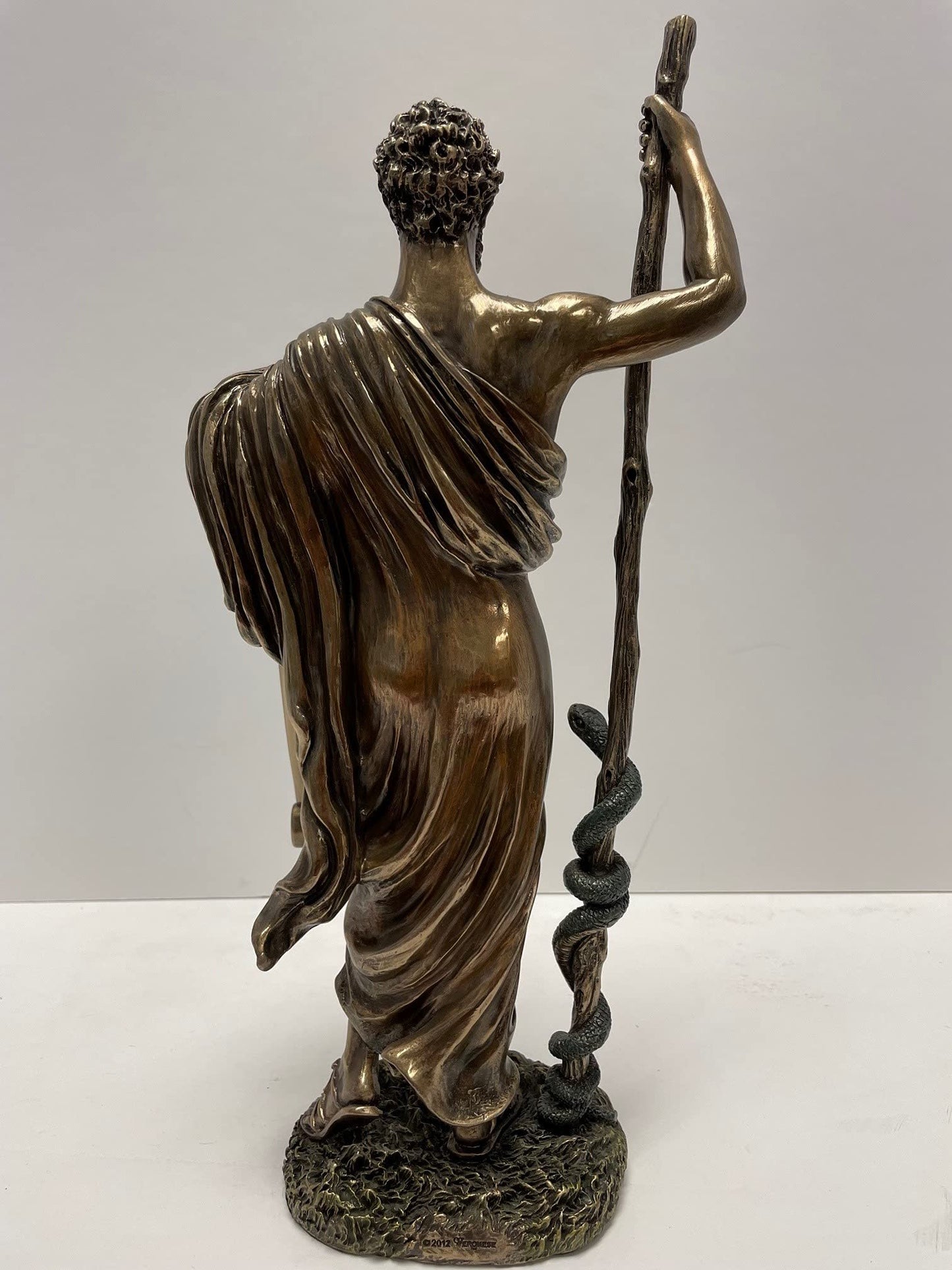 Religious Gifts Ancient Greek Figure Hippocrates of Cos with Hippocratic Oath Cold Cast Bronze Statue White