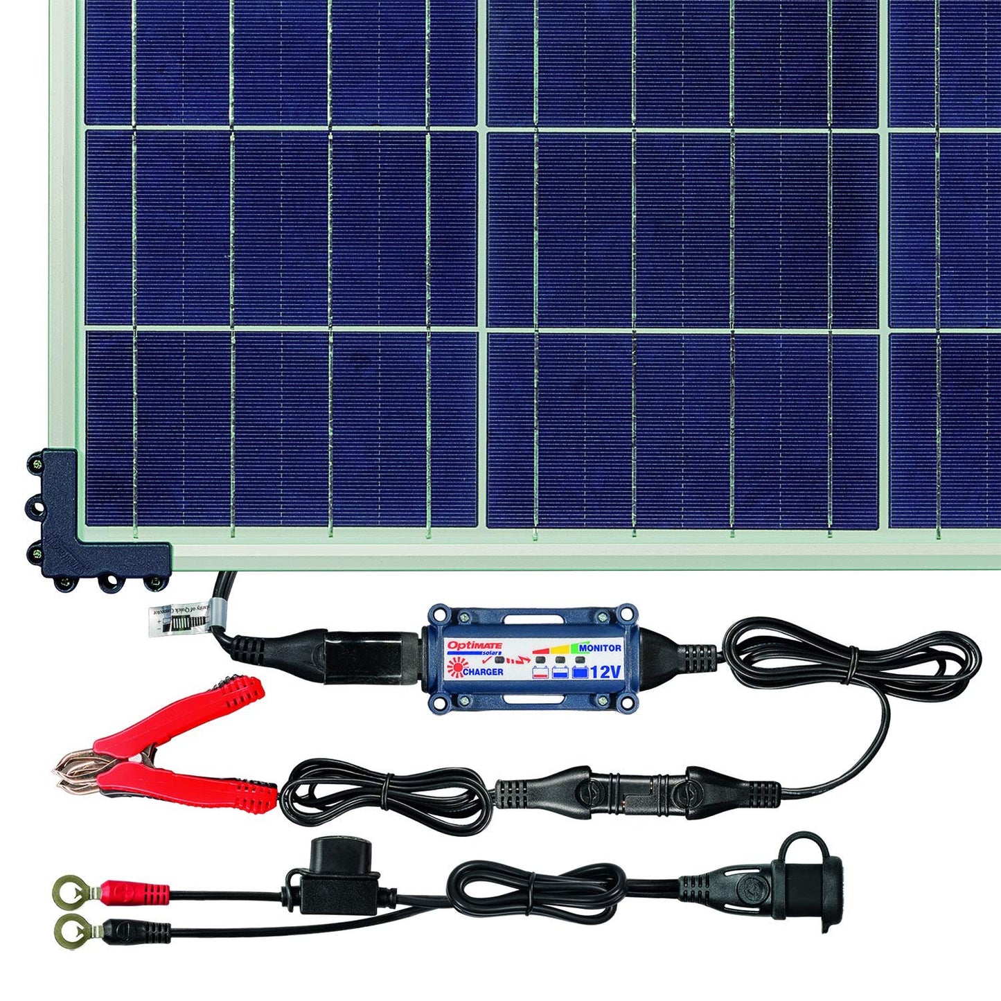 Optimate Solar Duo 40W, TM522-D4, 6-Step 12V / 12.8V 3.3A Weatherproof Solar Battery Saving Charger & maintainer