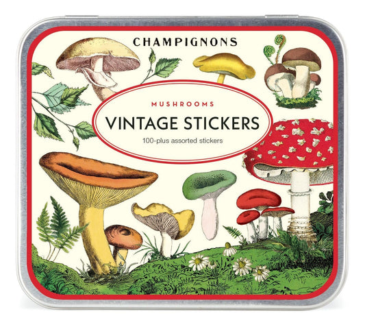 Cavallini & Co. Mushrooms Vintage Style Sticker Set, Assorted