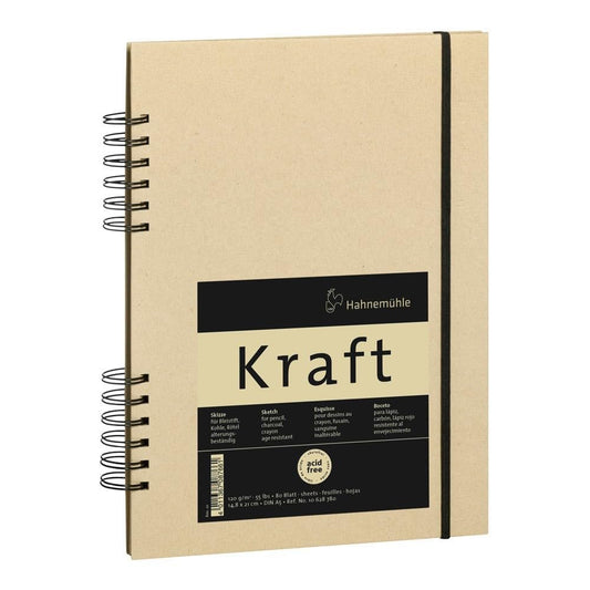Hahnemuhle Kraft Paper Sketch Book A5 (8.3x5.8 inches) 120gsm 80 Sheets/160 Pages