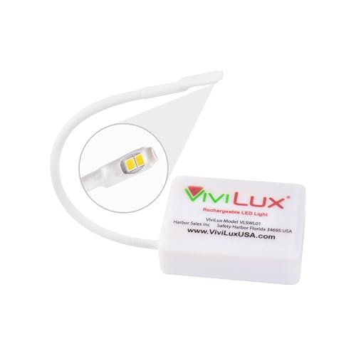 ViviLux Bright Flexible LED Craft & Sewing Light; USB Rechargeable Cordless Small Task Light for Sewing Machine, Crafting & Hobbies; This Item has Been Replaced with VLSWL03RE Rare Earth Magnet