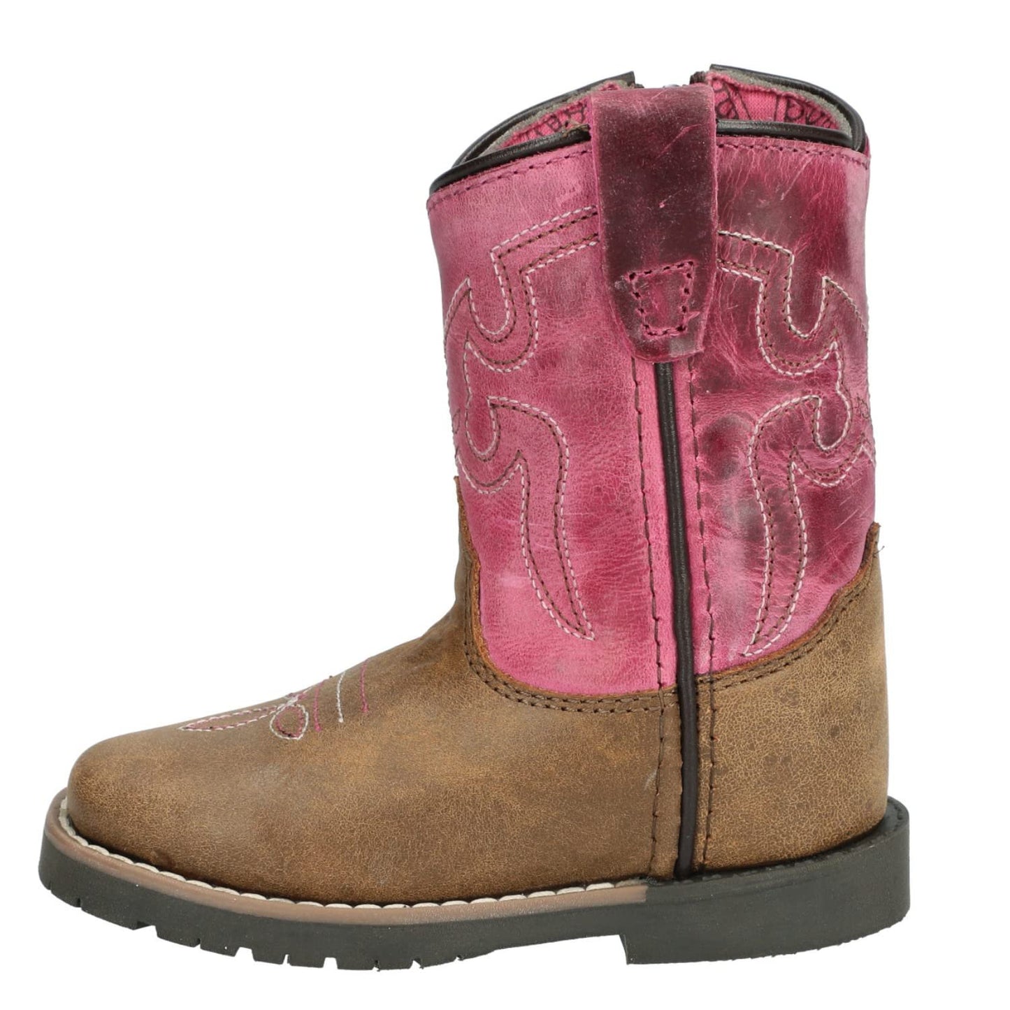 Smoky Mountain Women's Mesa Square Toe Pull On Brown Oil Distressed/Navy Crackle Boots