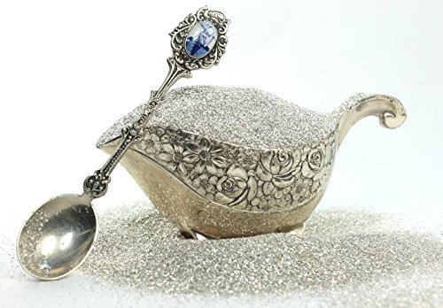 Silver Imported German Glass Glitter - Fine 90 Grit (Most Popular Grain Size) Sparkly Glass Glitter - 311-9-SL