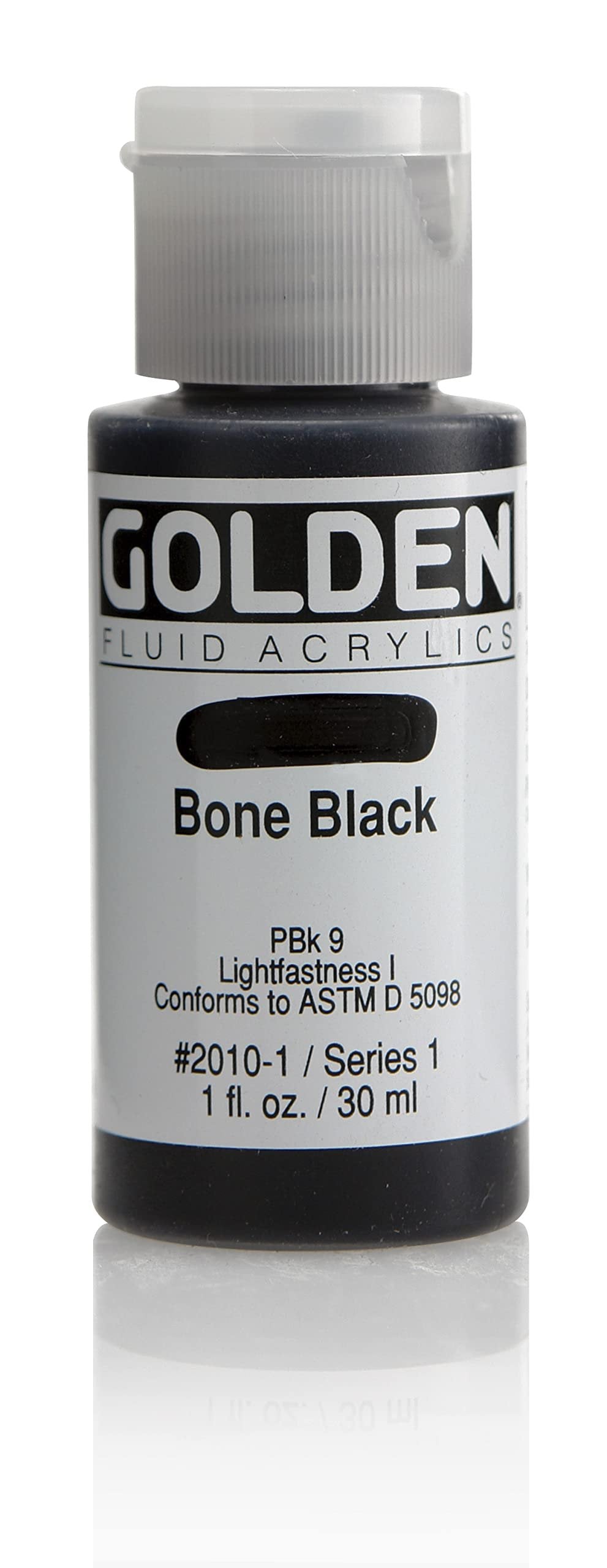 Golden Fluid Acrylic, 1 ounce bottle, Bone Black (2010-1)