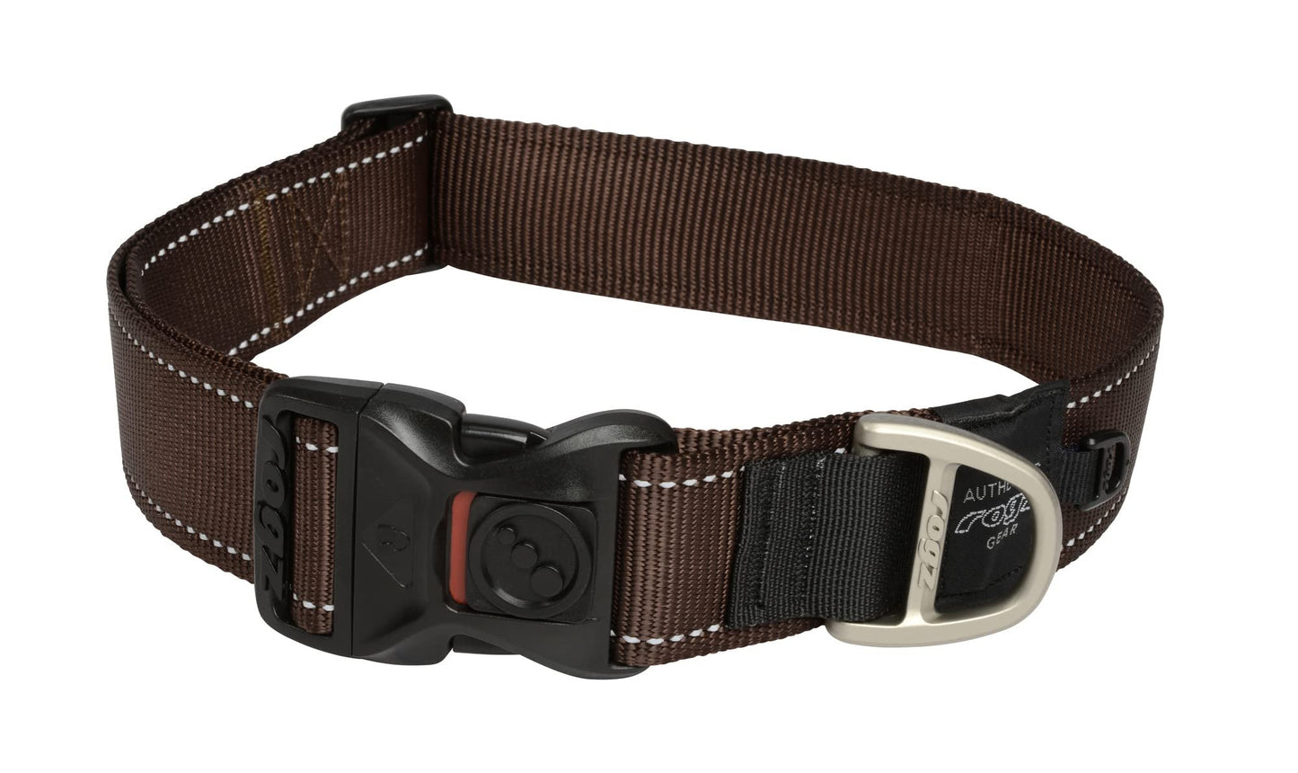 Rogz Utility Large 3/4-Inch Reflective Fanbelt Dog Collar