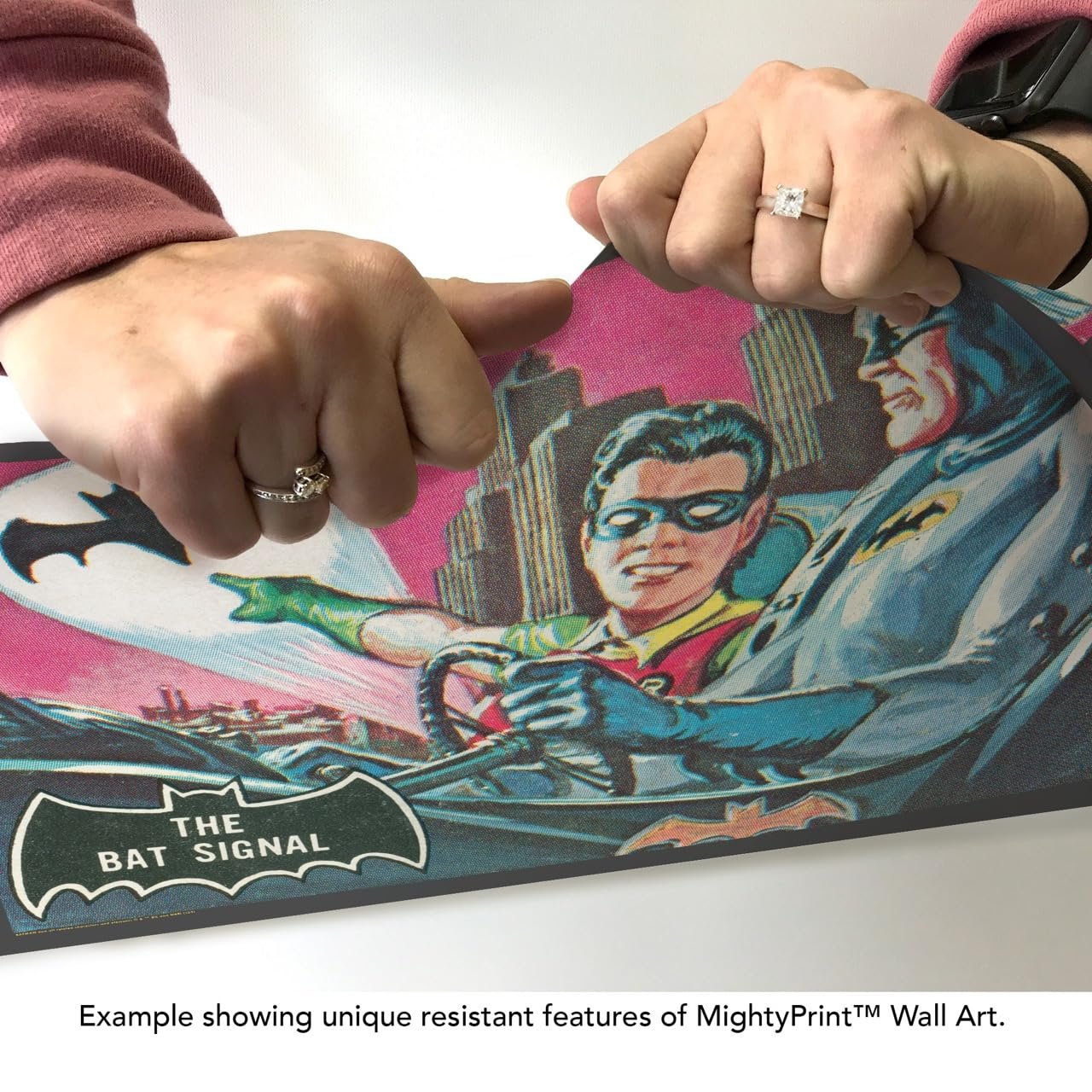 DC Batman 85th Anniversary – Durable 17” x 24” MightyPrint Wall Art – NOT Made of Paper – Officially Licensed Collectible