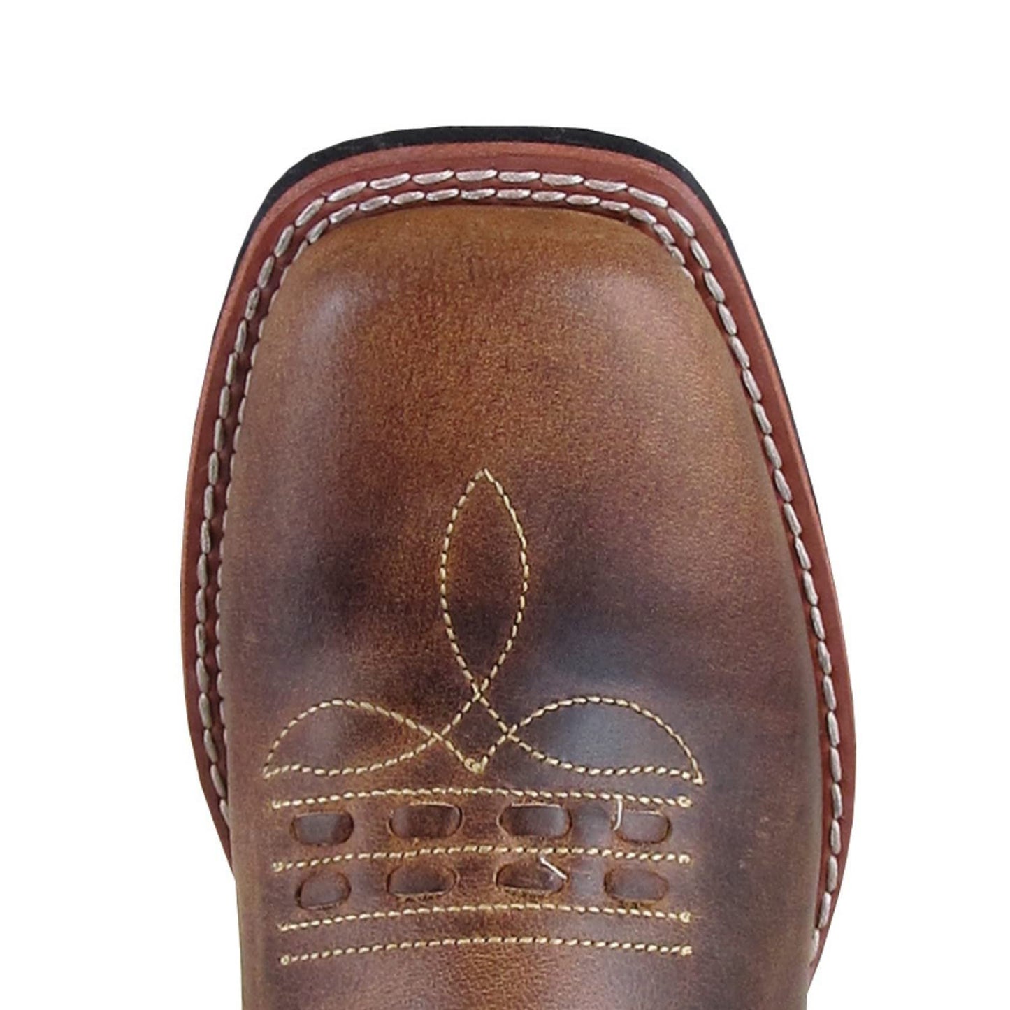 Smoky Women's Shelby 9" Brown Waxed Distress Leather Western Cowboy Boot