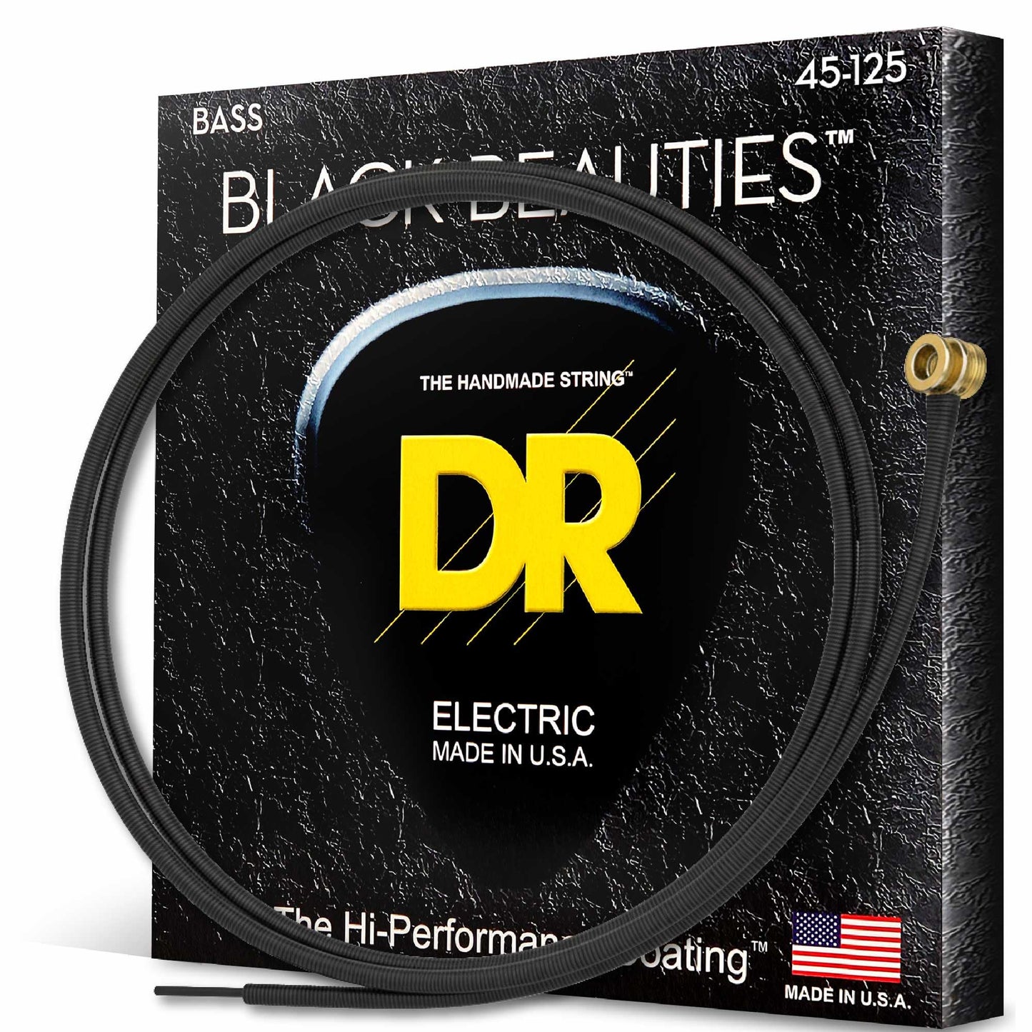 DR Strings BLACK BEAUTIES™ - BLACK Coloured Bass Strings