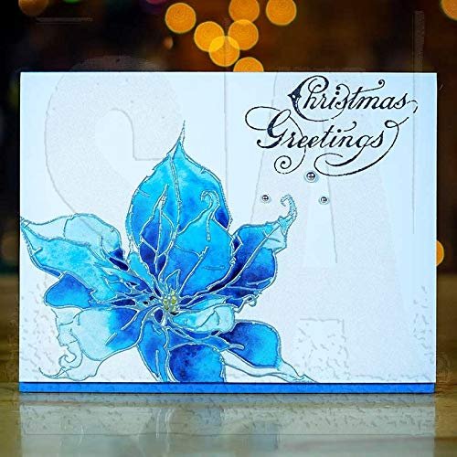 Tim Holtz Stampers Anonymous Holidays 2020 The Poinsettia Cling Stamp Set CMS426