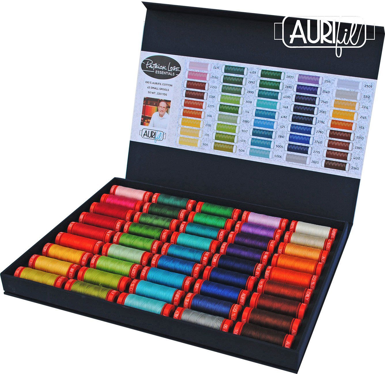 Patrick Lose Essentials Aurifil Thread Kit 45 Small Spools 50 Weight PL50EC45
