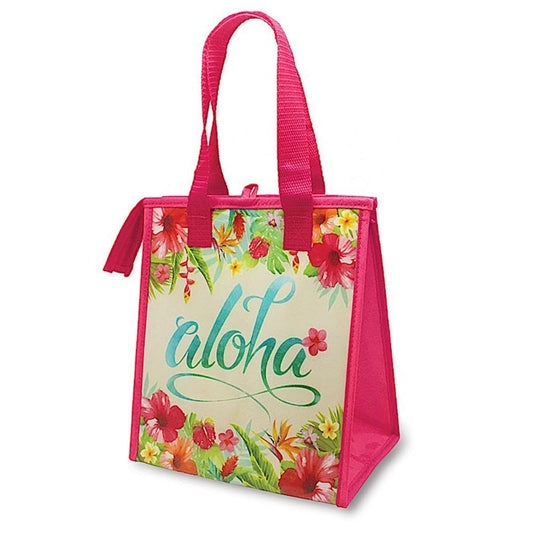 Welcome to the Islands Hawaiian Insulated Lunch Bag Aloha Floral Pink