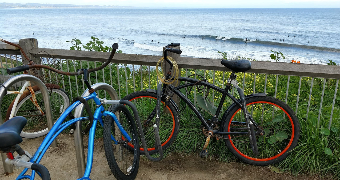 MBB Longboard Bicycle Surfboard Racks, by Moved By Bikes, Compatible with Shortboards, Longboards, and SUP Paddleboards, Quick Release Bars