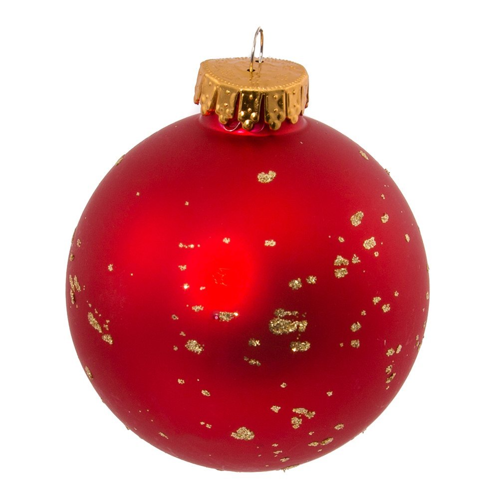 Kurt Adler 12-Piece 12-Days of Christmas Decorative Glass Balls Set, 65mm