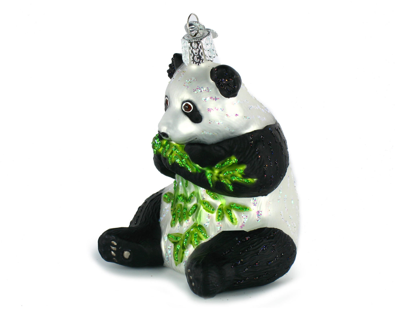 Old World Christmas Ornaments: Panda Glass Blown Ornaments for Christmas Tree