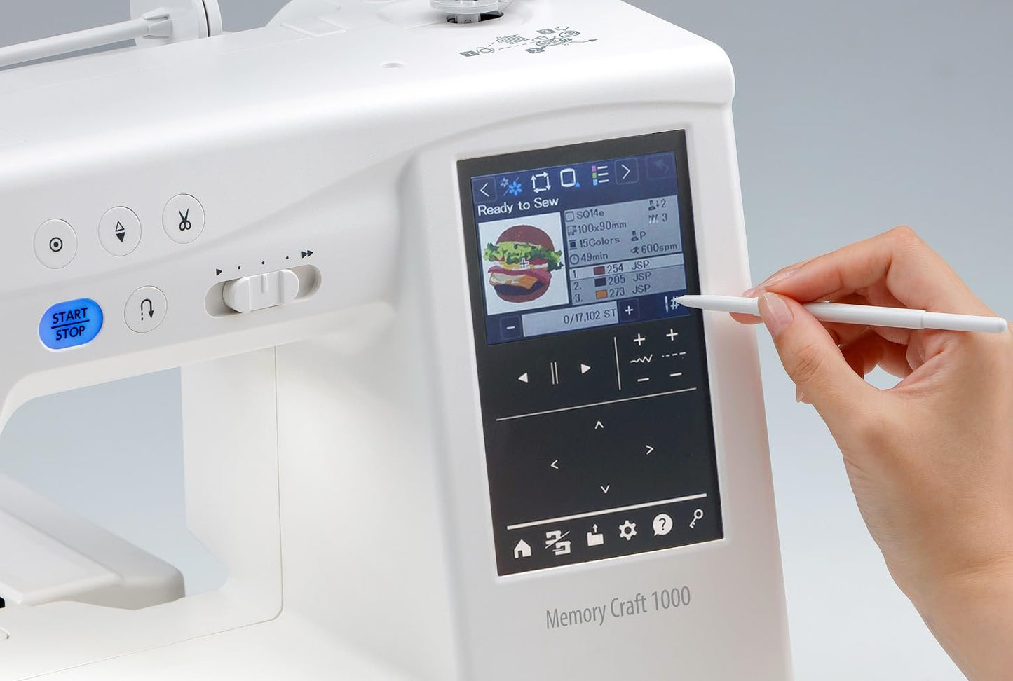 Janome Memory Craft 1000 Combination Sewing & Embroidery Machine - Max Embroidery 5.5" x 5.5"