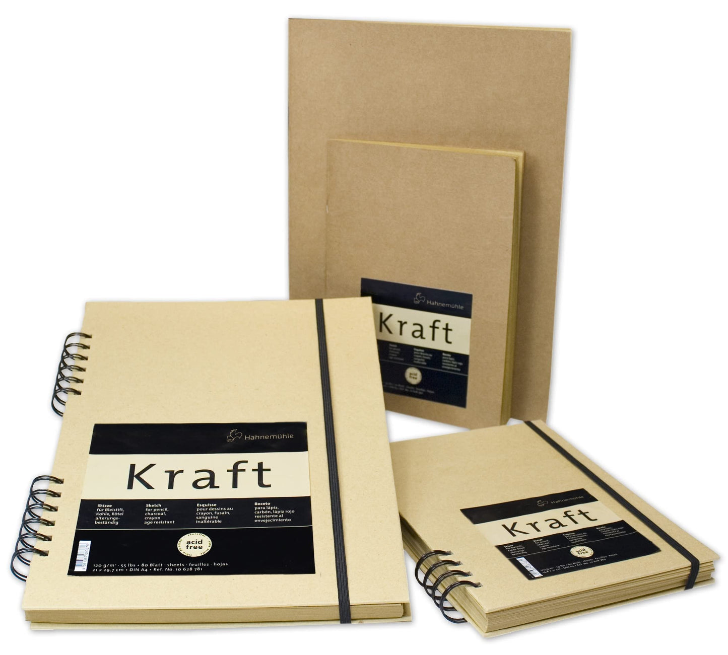 Hahnemuhle Kraft Paper Sketch Book A5 (8.3x5.8 inches) 120gsm 80 Sheets/160 Pages