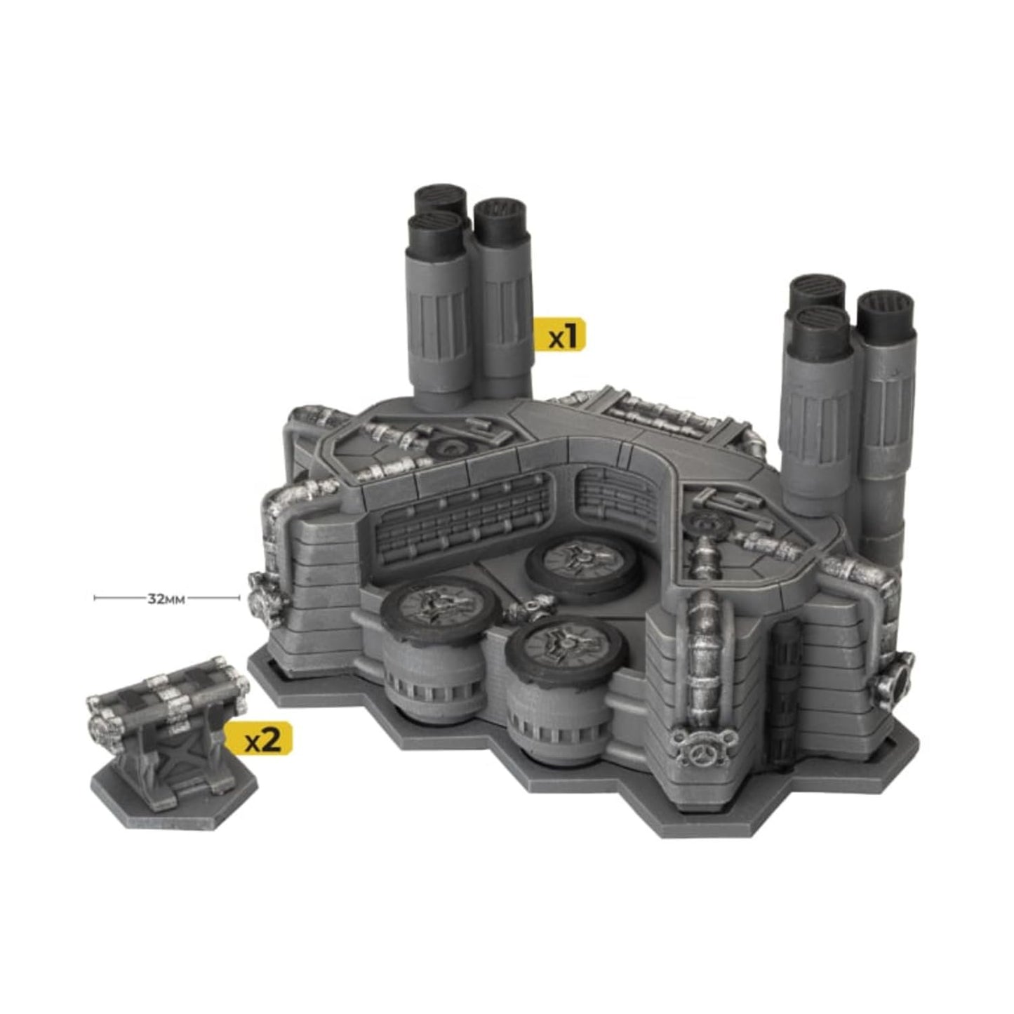 Hextech: Industrial Fluidworks - Processing Plant (Battlefield in a Box, Pre-Painted Table top Terrain)
