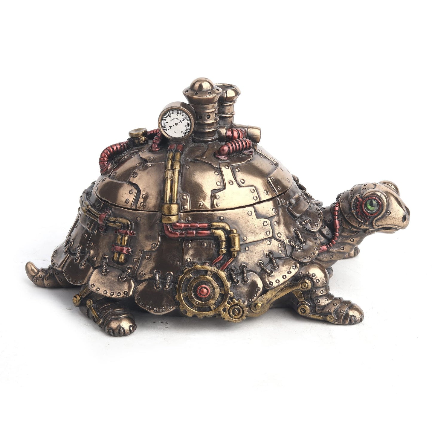 Veronese Design Amazingly Detailed Steampunk Tortoise Trinket Box